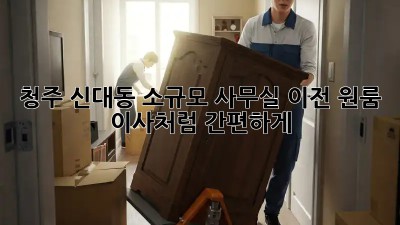청주 신대동 소규모 사무실 이전, 원룸 이사처럼 간편하게!